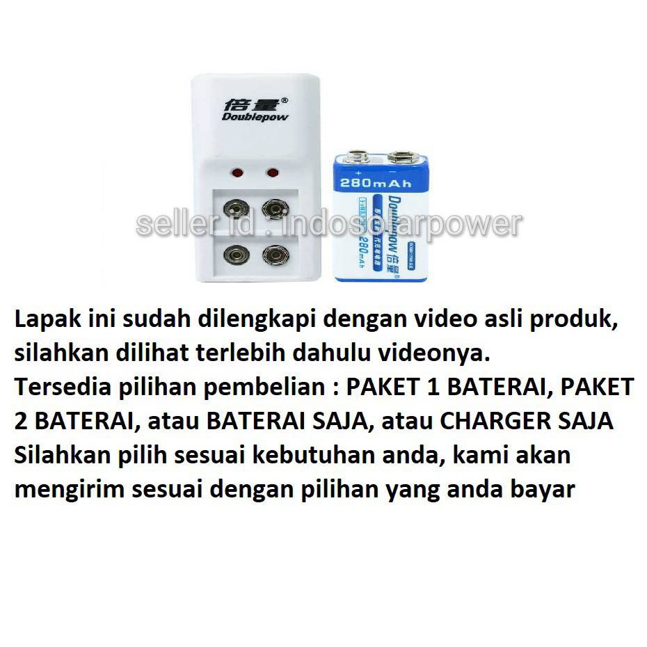 Paket charger + baterai rechargeable cas isi ulang 9V kotak batere bat mic karaoke gitar ampli mini