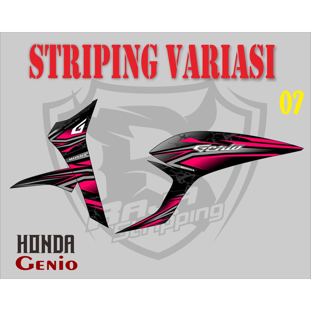 Striping Variasi Custom - Stiker / Sticker motor - HONDA GENIO Kode 07