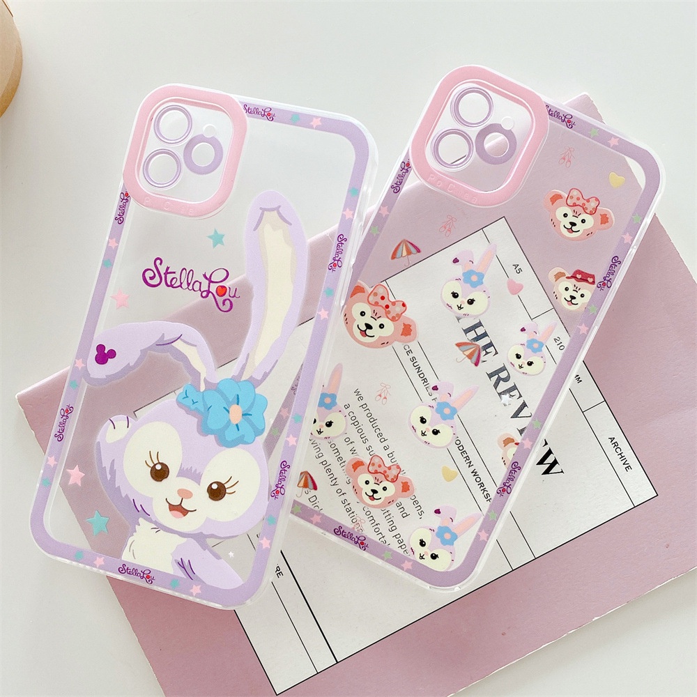 Soft Case Silikon TPU Transparan Motif Kelinci Untuk IPhone 14 13 12 11 Pro XS Max XR X 8 7 6S Plus Mini SE2