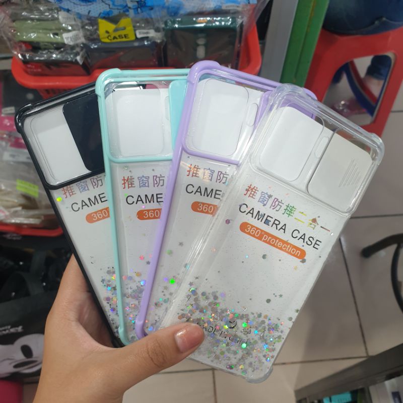 case gliter slide camera oppo reno 5f , samsung s21 ultra , a50s/a50/a30s