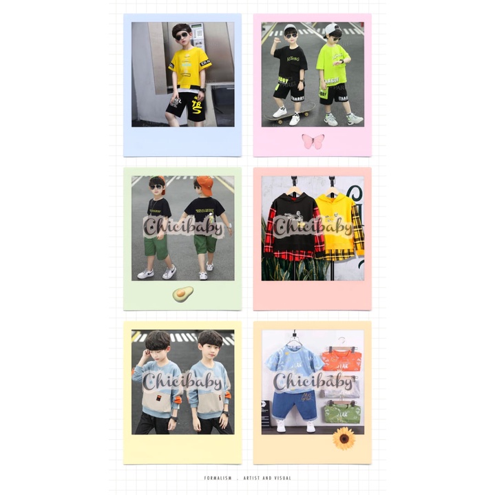 SETELAN ANAK LAKI LAKI REMAJA / PAKAIAN ANAK LAKI LAKI ANAK TANGGUNG / BAJU ANAK KOREA / BAJU IMPORT