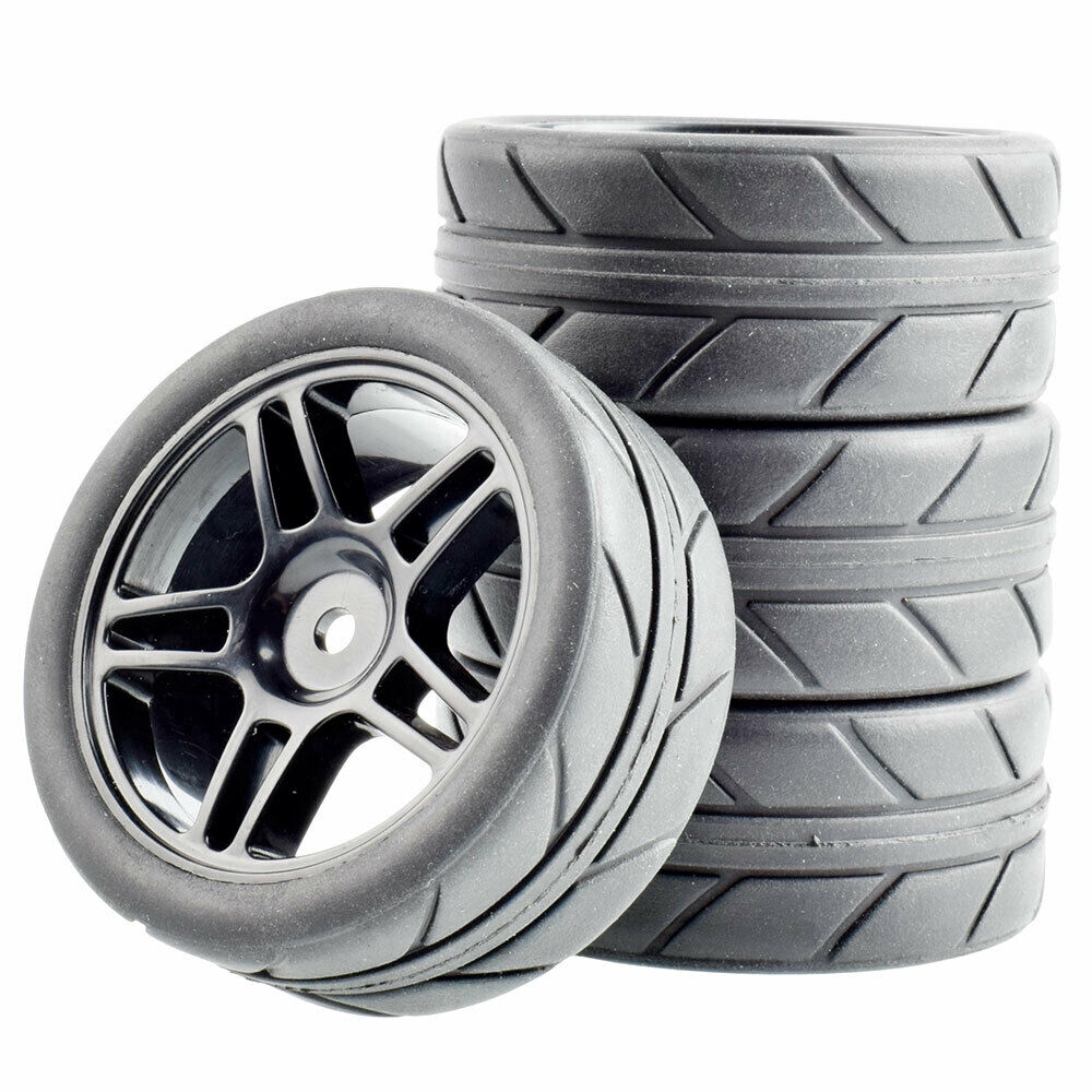 CI96Y 4Pcs Ban Karet & Plastik RC 905-6087 untuk HSP HPI 1: 10 Mobil On-Road