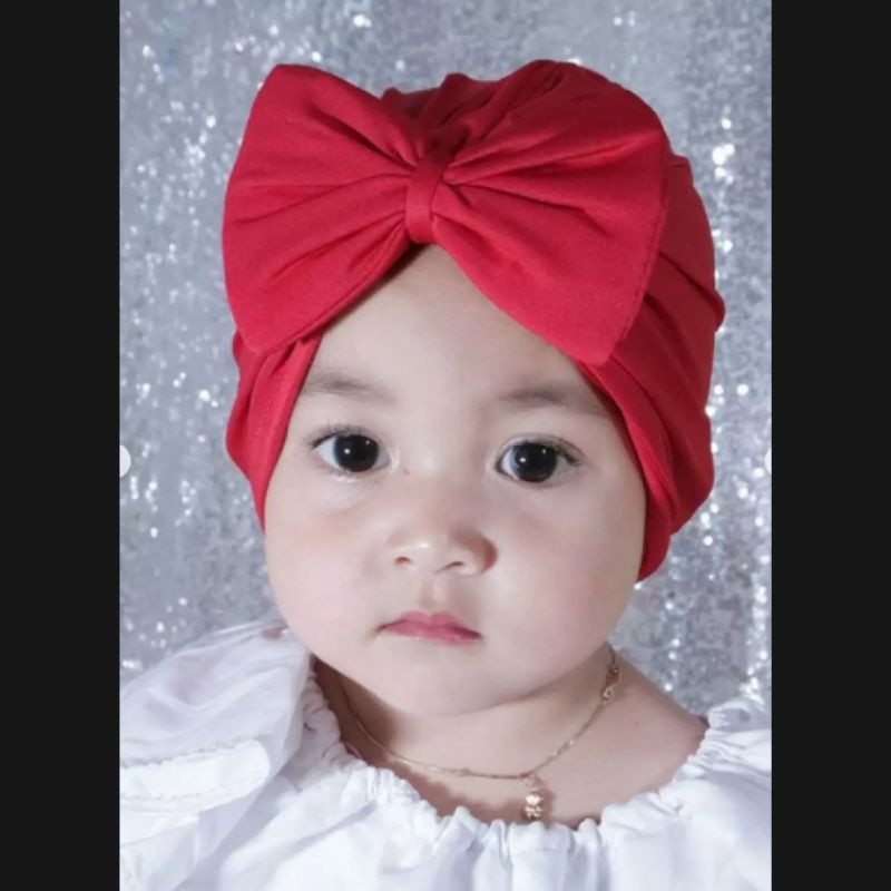 Turban Pita Anak Bayi Perempuan Usia 0-3 Tahun | Ciput Baby New Born | Bandana Baby Girl Newborn Import Premium Lucu