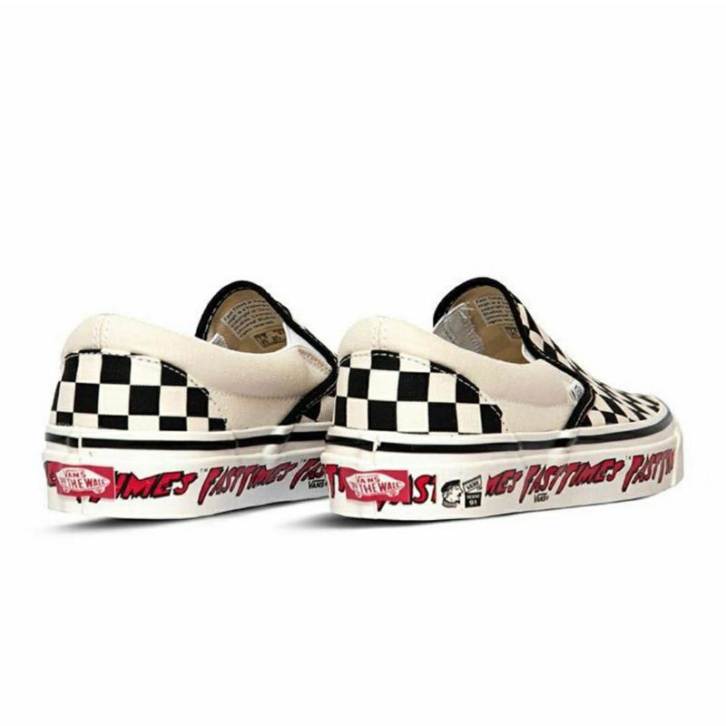 vans slip on checkerboard fast times