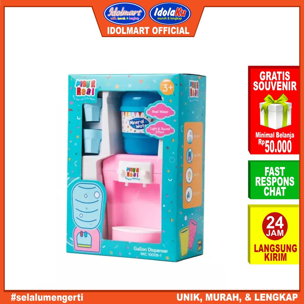 IDOLAKU Mainan Play It Real Gallon Dispenser / Masak-Masakan Galon Air