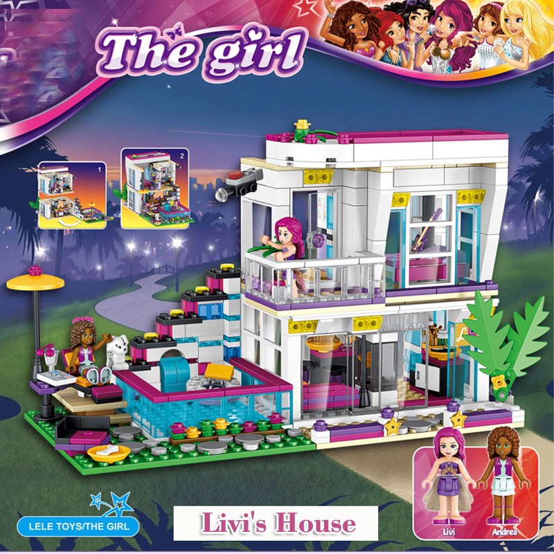598Pcs Princess House Building Blocks Castle Disney Mini Figures Girl Gift Toys