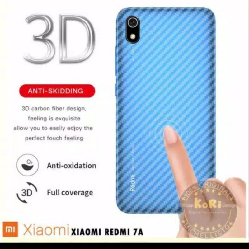 Skin karbon XIAOMI Redmi 7a skin handphone
