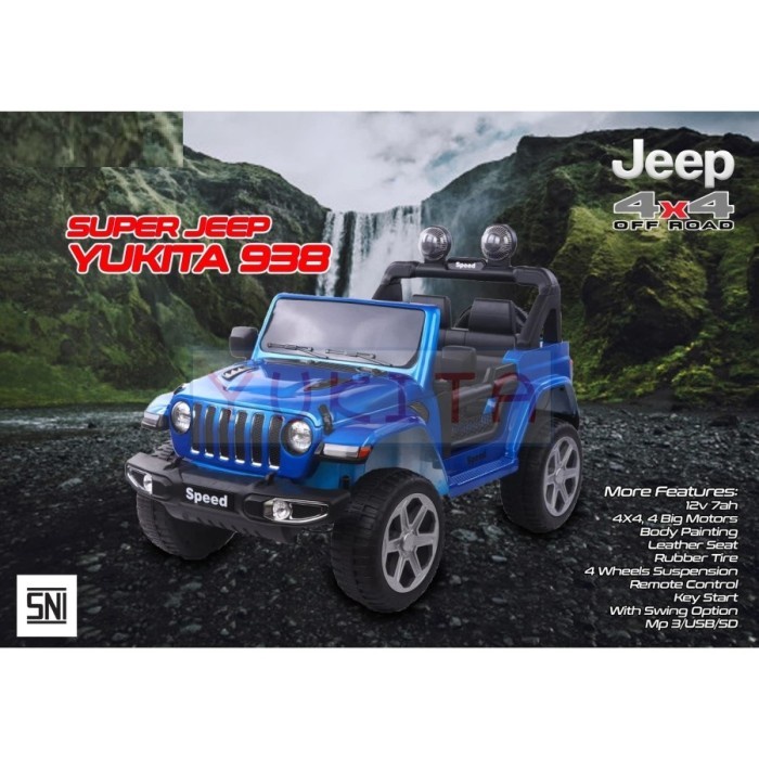 Mainan Mobilan Anak Mobil Aki Jeep YUKITA 938 12 Volt Paint