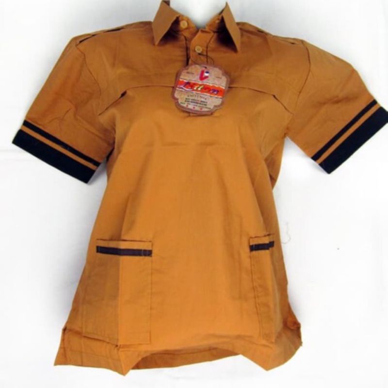 seragam sekolah Pramuka siaga pendek / LITTON ukuran 2 - XL seragam sekolah coklat pendek