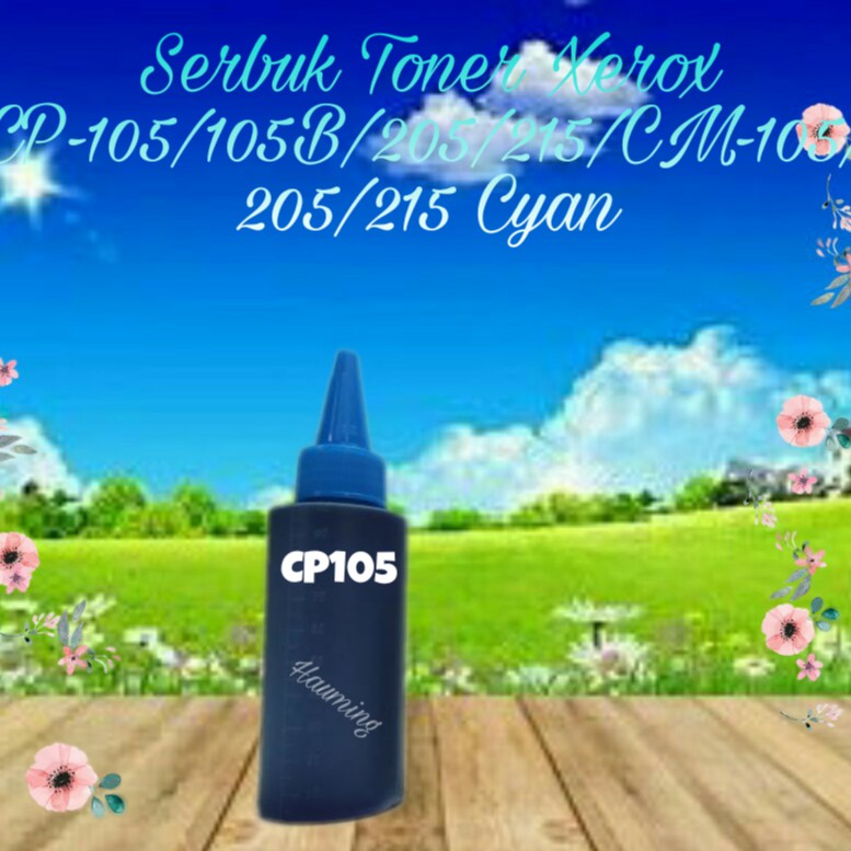 Serbuk Toner Fuji Xerox CP105 CP205 CP105B CP215W CM205 CM215 CM205B CM215FW Cyan 1x Isi