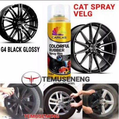 [Khusus Pulau Jawa] Carlas Rubber Paint Spray Karet Cat Velg Mobil Motor Sepeda Body Dll Bisa Dikelupas Pelindung Velg