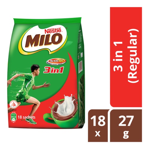 

Susu Nestle Milo Active Go 3in1 Singapore isi 18 x 27 Gram