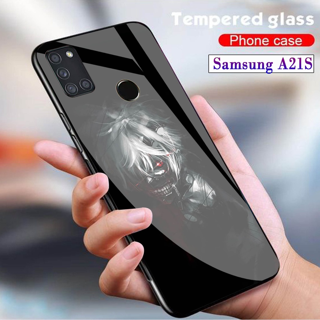 Softcase Glass Kaca SAMSUNG A21S - Case Hp Pelindung Handphone SAMSUNG A21S [ A19 ]