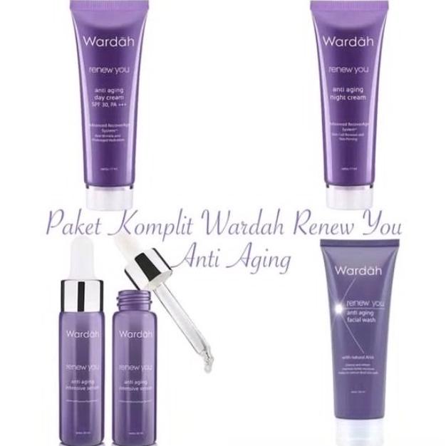 [PRODUK BJ999] PAKET LENGKAP WARDAH RENEW YOU ANTI AGING 4 IN 1[UK KECIL] FYR