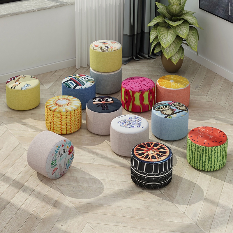 Small Stool Stool Changing His Shoes Creative Household Adult Living Room Coffee Table Stool Childre Shopee Indonesia