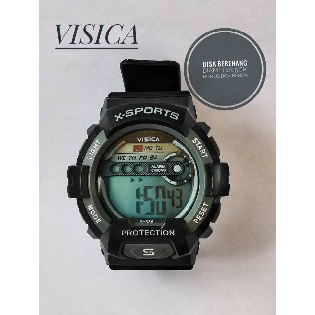 Jam tangan digital Sporty water Resist Visica 636