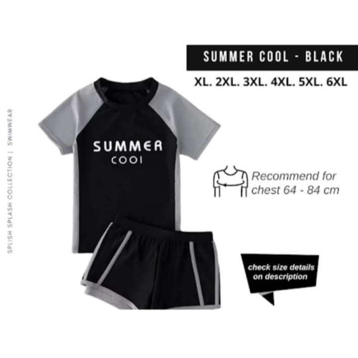 Baju Renang SUMMER COOL Set / Pakaian Renang Anak Unisex