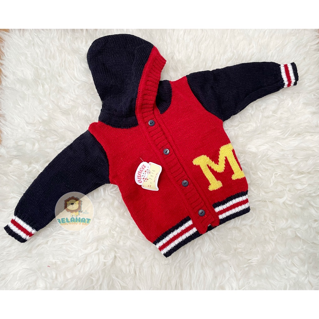 Jaket Bayi Rajut Onnea Warna Topi Laki Perempuan-27