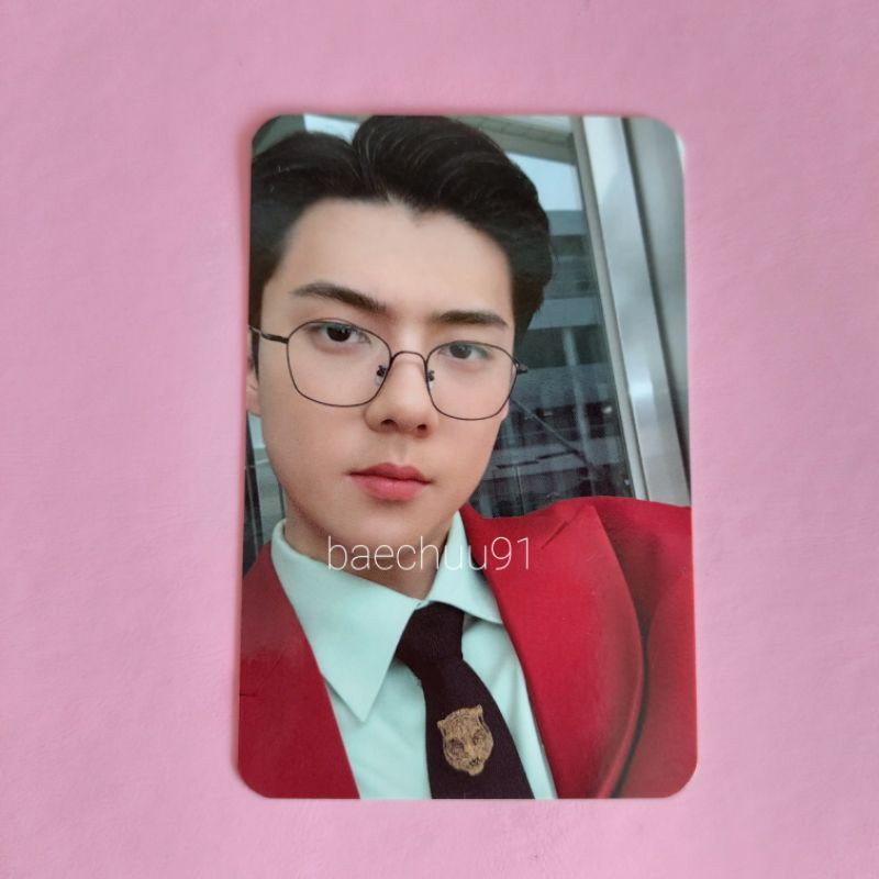 PHOTOCARD SEHUN SC JAS MERAH
