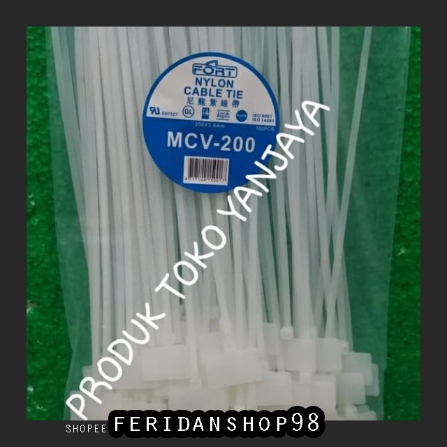 

FS167 KLIP KABEL KABEL TIES LABEL MARKER ATK TIES 20CM PUTIH BY FERIDANSHOP98