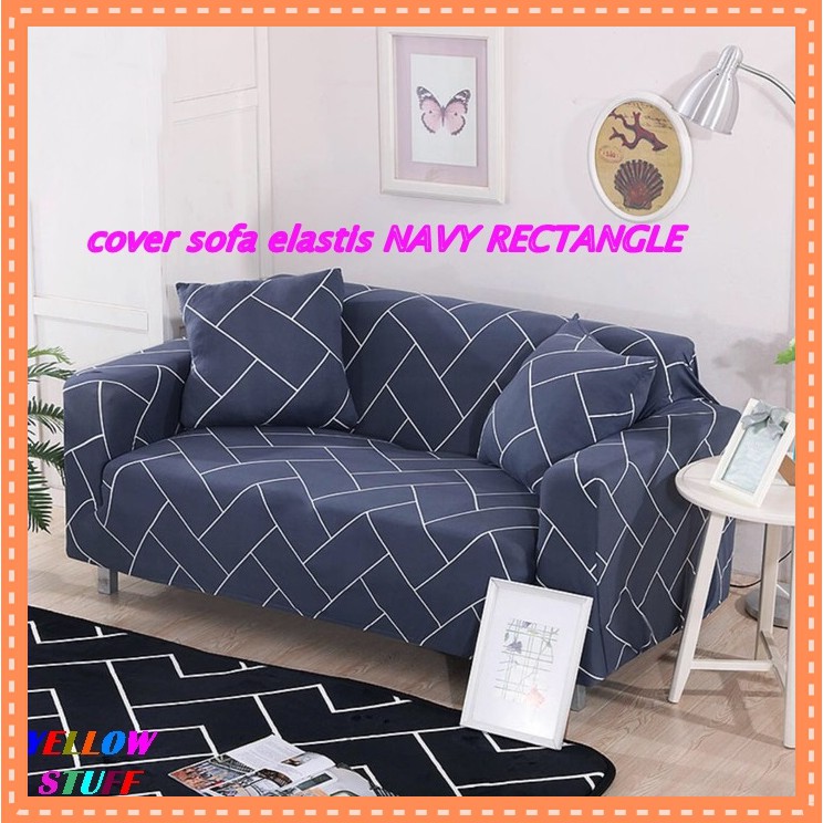 COVER SOFA 123 SEATER SARUNG KURSI SOFA NAVY RECTANGLE SARUNG SOFA COVER KURSI PENUTUP SOFA IMPORT