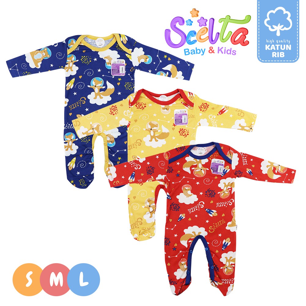 Scelta Baby - Jumpsuit Panjang Jumper Unisex Kaki Tutup Buntung Romper Rompr Bodysuit Jb C 221