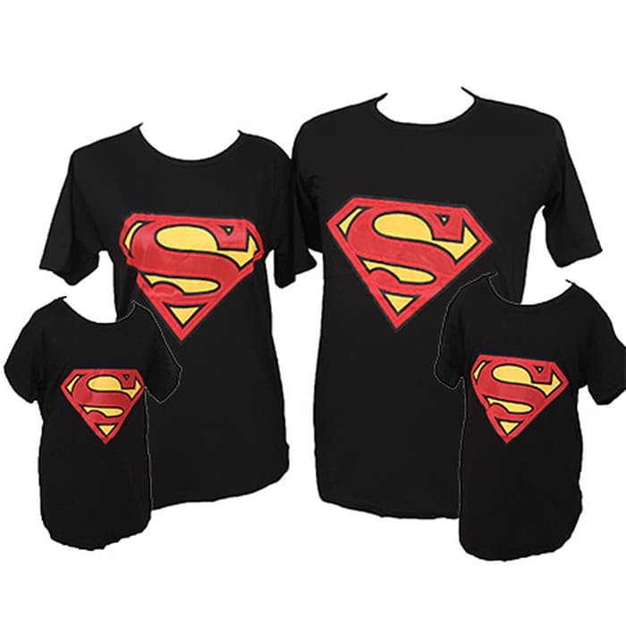 Baju Kaos Pasangan Keluarga Couple Family Anak Ayah Bunda Superman