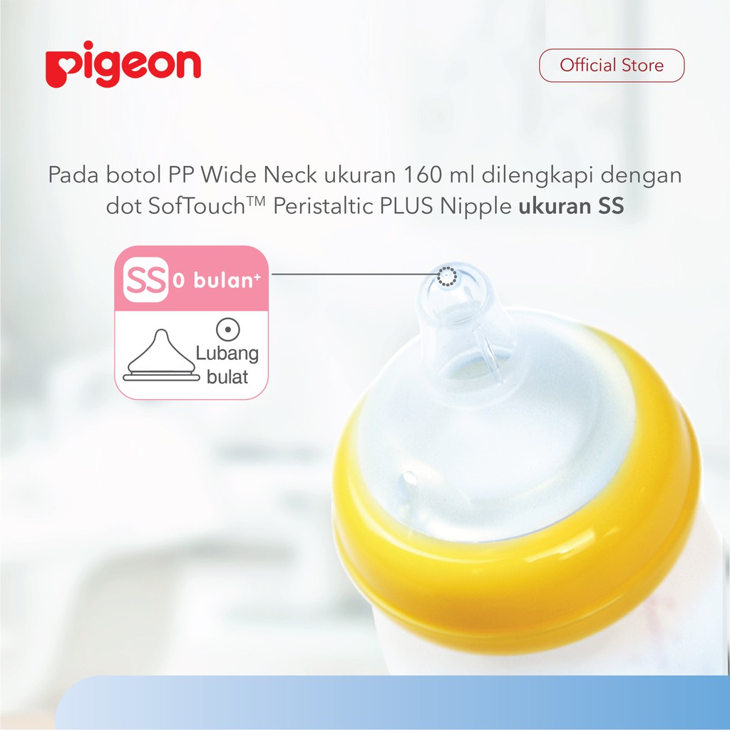 Pigeon Peristaltic Plus Wideneck PP Bottle PROMO 160ml x 3pcs