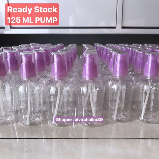 GROSIR 10/30/50/100 pcs PUMP 125 ML botol kosong botol pump botol pencet botol sabun botol parfum