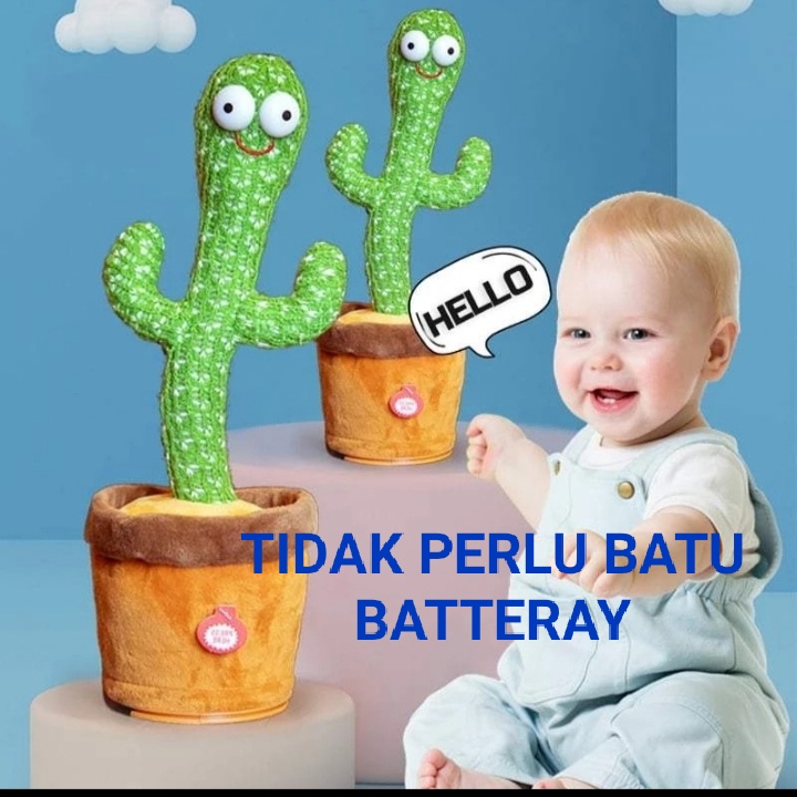 [PROMO] Kaktus bergoyang/charger usb/mainan kaktus bergoyang dan bicaBS led