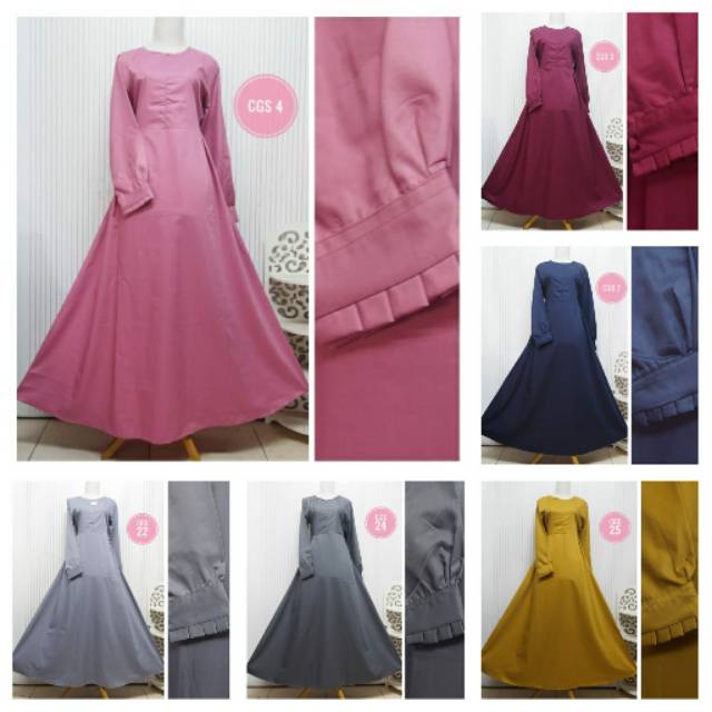 [Bisa COD] Gamis Dewasa / Gamis Anak Remaja Katun Toyobo Polos