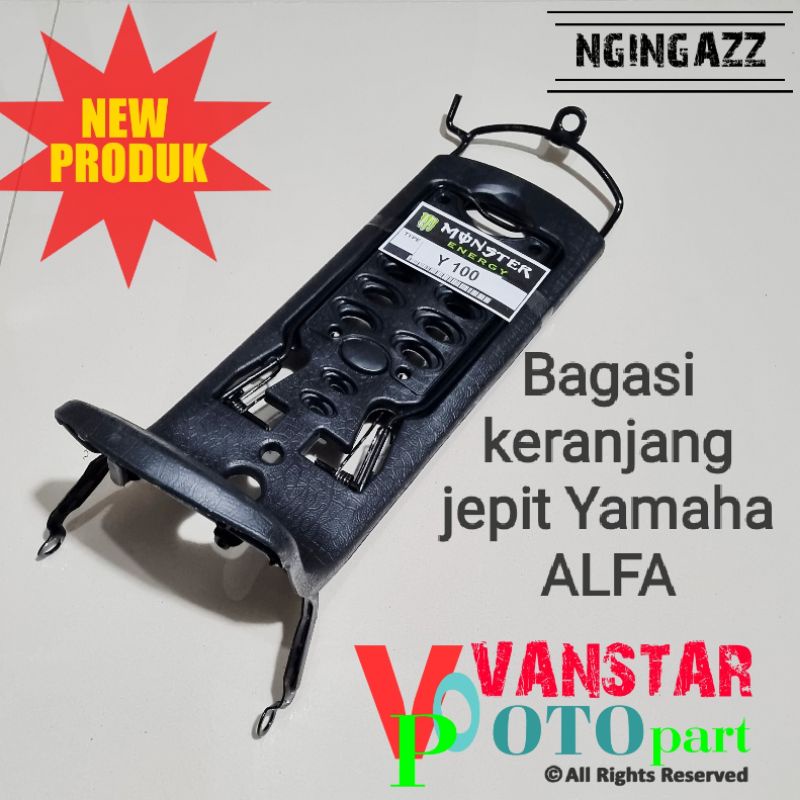 keranjang plastik tengah rak sayur Yamaha Alfa 2 tak set breket