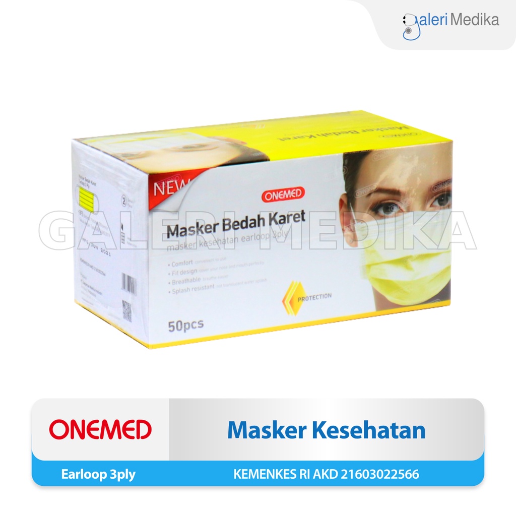 Onemed Masker Bedah Earloop Box Isi 50 pcs