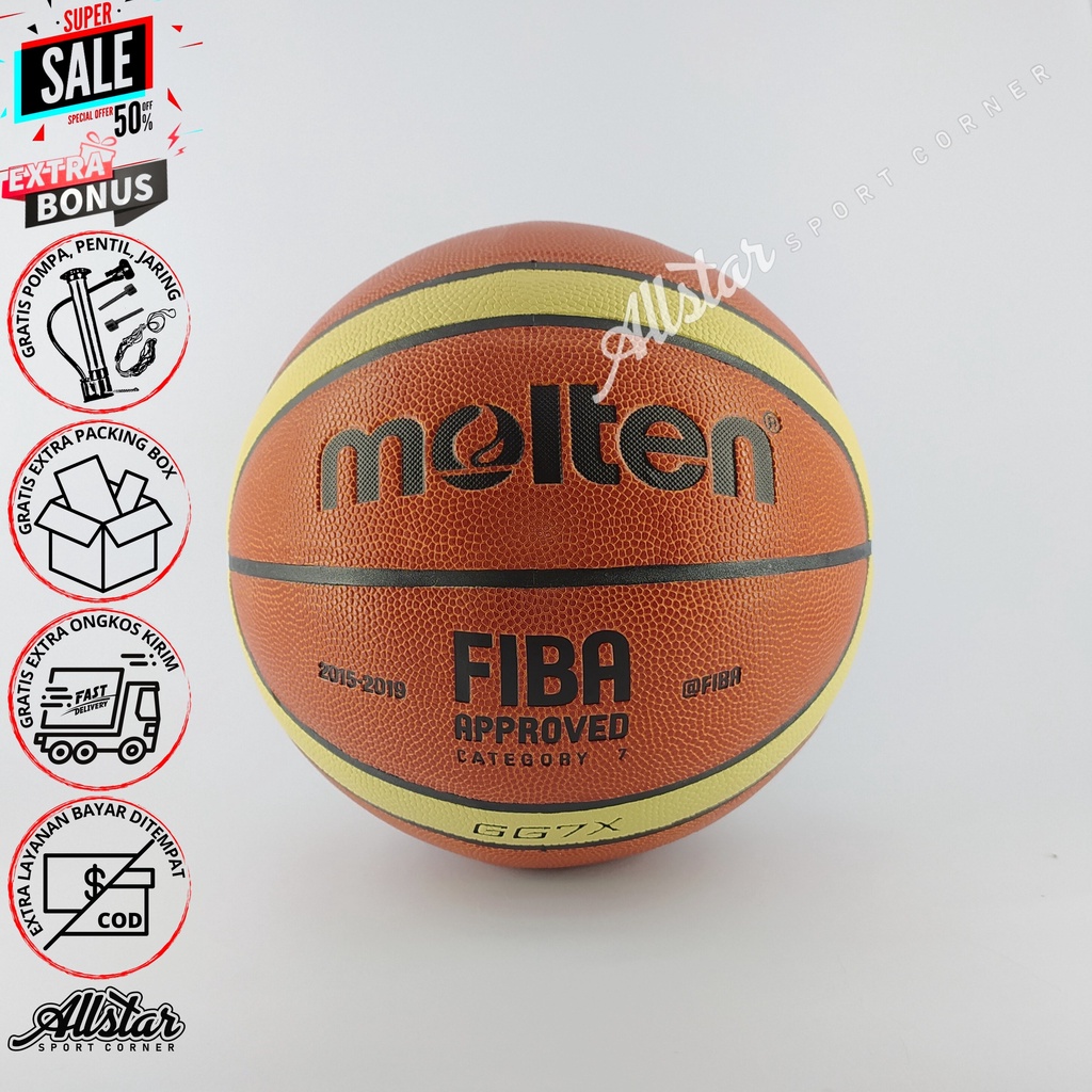 Bola basket spalding mikasa molten ggx7 nba original training size 7 indoor outdoor