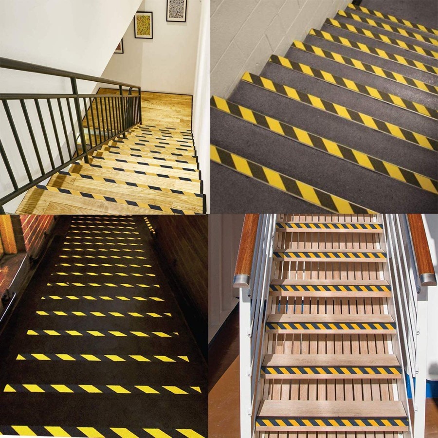 Anti Slip Tape / Lakban Anti Licin Kuning Hitam 5 cm x 1 Meter