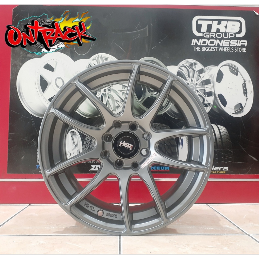 velg mobil ayla r15 / velg mobil agya r15 type hsr kamikaze r15 lebar 65 warna grey