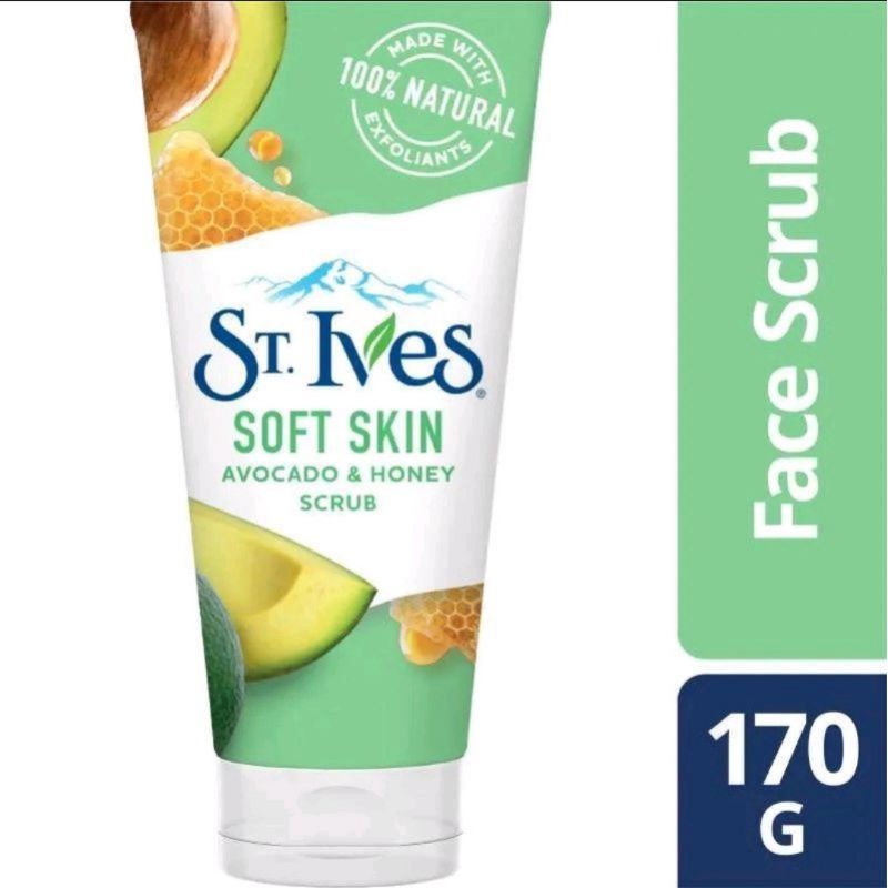 St. Ives Scrub 170gr Apricot, Oatmeal, Lemon, Green Tea, Acne Care, Soft Skin, blackhead