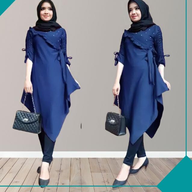 QW#005⭐ Atasan Tunik blouse Wanita Muslim Baju Lebaran Pakaian Remaja Perempuan Oscar Tunic Kekinian
