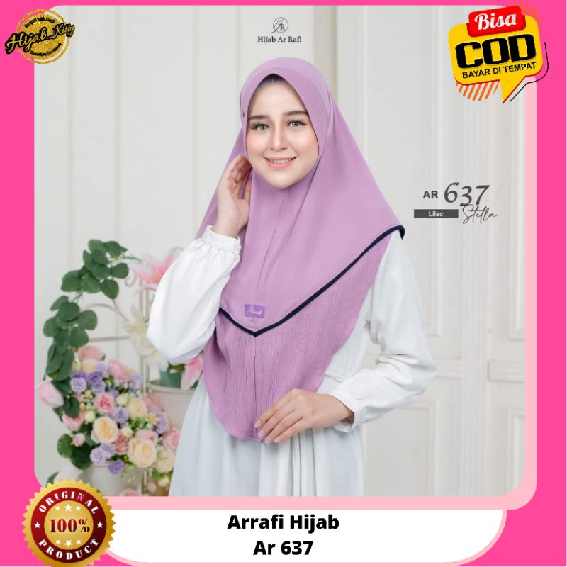 Arrafi✔️Jilbab Hijab Kerudung Bergo Instan Ar 637 Arrafi Plisket Terbaru Terlaris 2022 Bisa Cod Baha