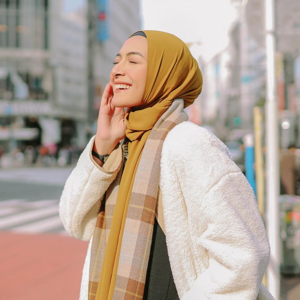 Lozy Hijab - Bawal Shawl ( Pashmina Ceruty Babydoll )-Tumeric