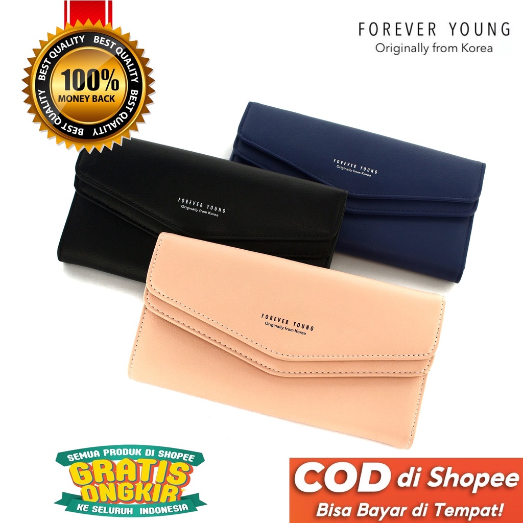 TOKOKOE - Dompet Wanita Cantik Model Panjang Korea Original Forever Young D2 Series