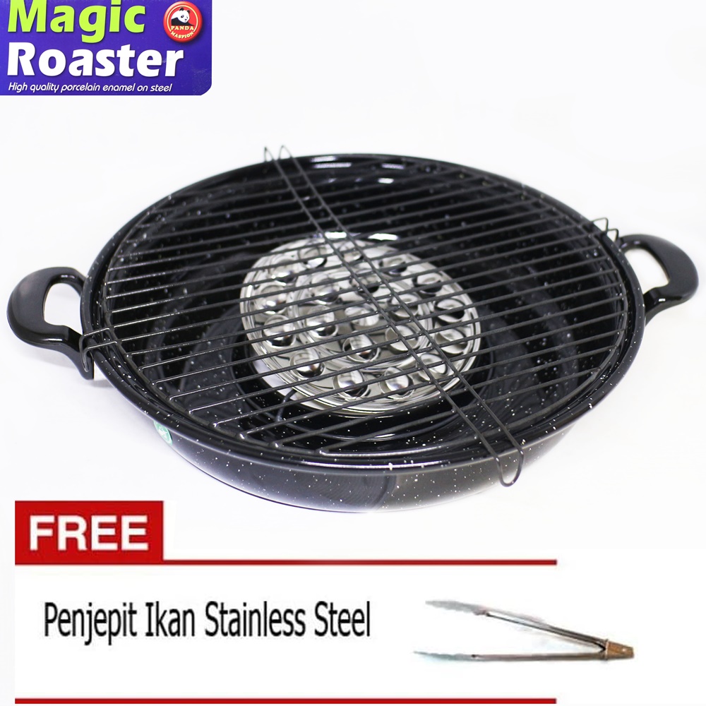 Pemanggang BBQ Maspion Magic Roaster 34 Cm Gratis Jepitan Stainless