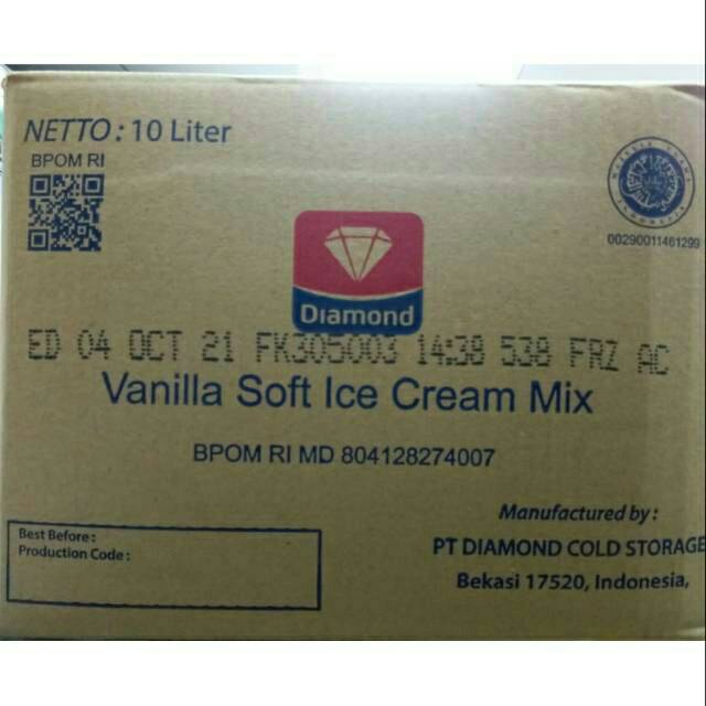 diamond soft ice cream mix 10 liter. 2 pcs