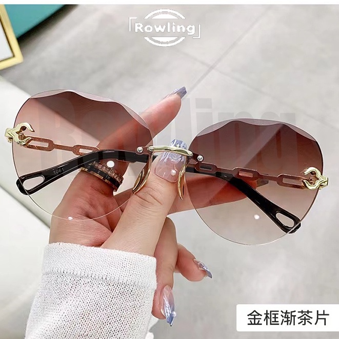 rowling (ka-268)Sunglasses  Kacamata Hitam Bulat No frame Women Sunglasses Titanium New Arrival Import Kacamata Fashion