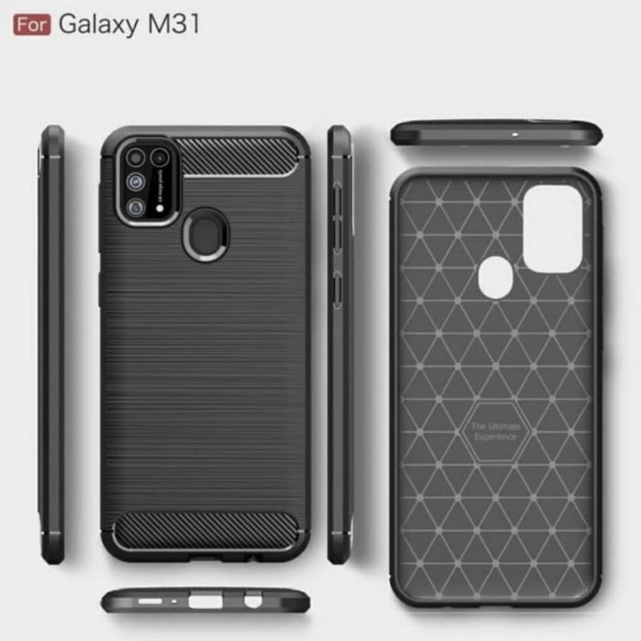 SAMSUNG M21 M31 M30S Silicon Carbon Slim Fit Soft Case Premium