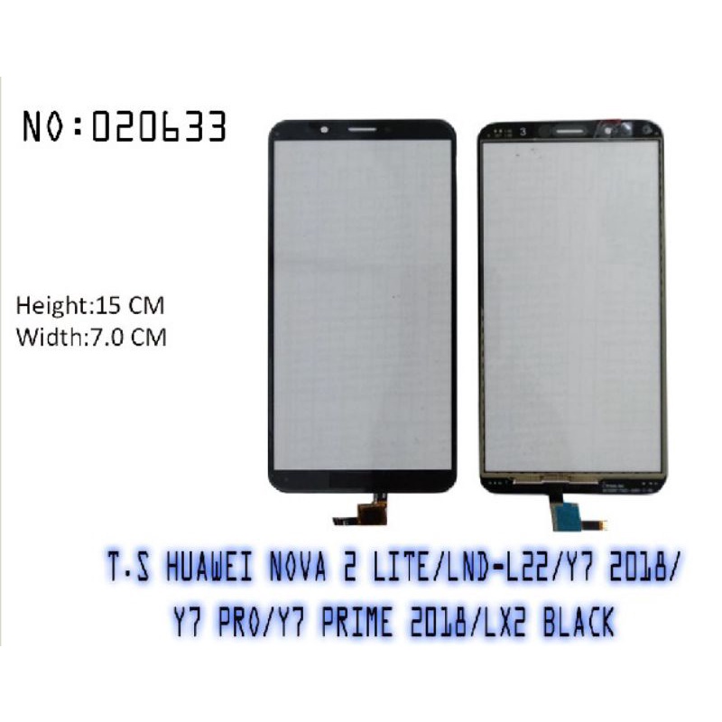 TOUCHSCREEN HUAWEI NOVA 2 LITE TS TC LAYAR SENTUH Y7 PRO Y7 PRIME LX2 2018