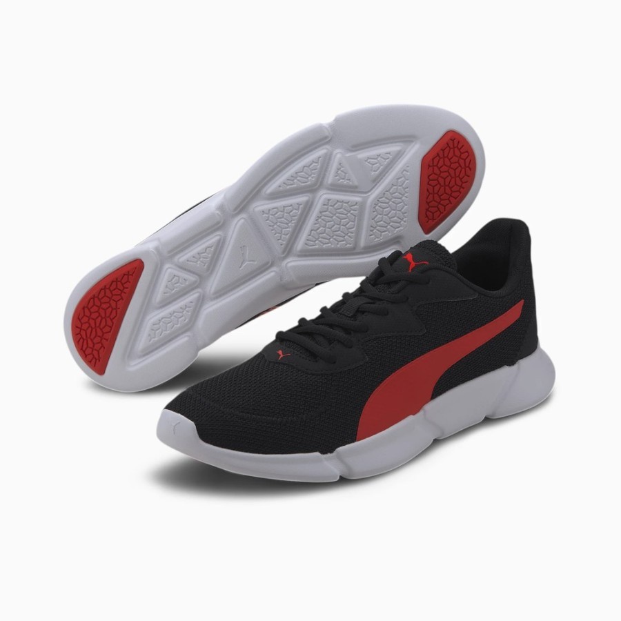 Sepatu Running INTERFLEX Runner Black-High Risk Red 192567 13