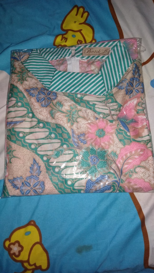 Baju Tunik Batik Fashion Atasan Tunik Cewek Kantor Outer Solo Td 168