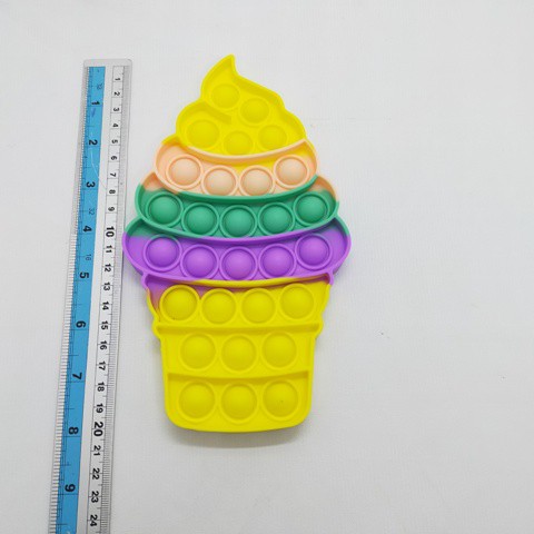 pop it fidget toys UV PELANGI UNICORN - AMONG US - Stitch - Owl UV Import-Ice Cream Cone Paste