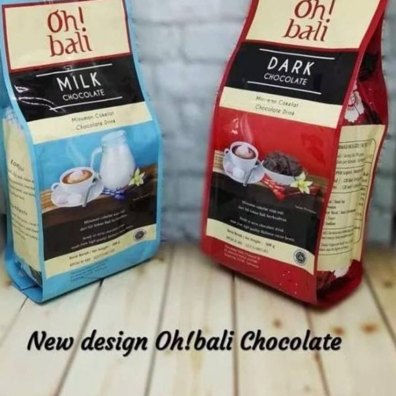 OH BALI DARK CHOCOLATE 3in1 500gr/ OH BALI MILK CHOCOLATE 3in1 500gr